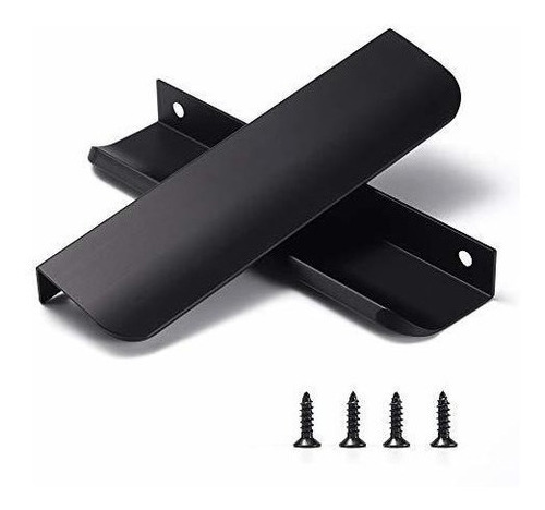 Tiradores Para Mueble Negro Mate 80mm Moderno  Pack 5u.