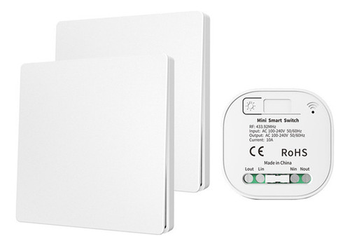 Control Remoto Inalámbrico Sin Batería Rf433mhz Autoalimenta