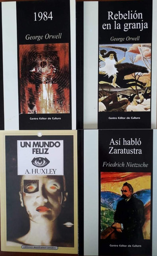 Lote X 4 1984 Orwell Nietzsche Huxley Centro Editor Cultura