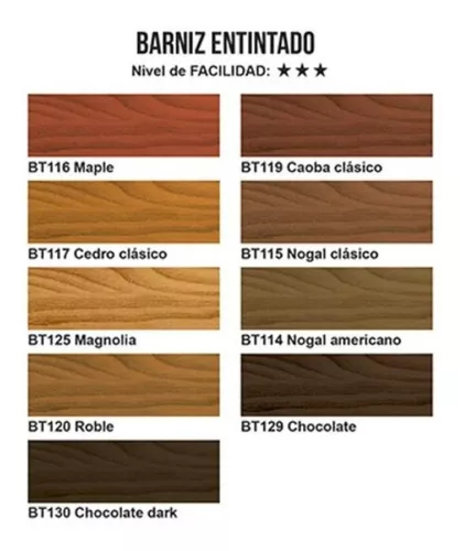 Barniz P/madera Entintado Listo Para Usar Chocolate 1 Lt