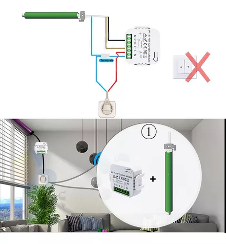 Interruptor De Cortina Para Persianas Tuya Life Wifi De 433