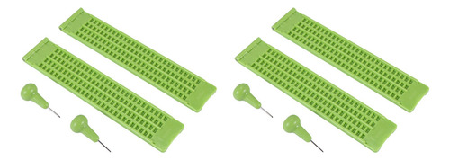 * Pizarra Braille De 4 Líneas Y 28 Celdas Para Escribir En