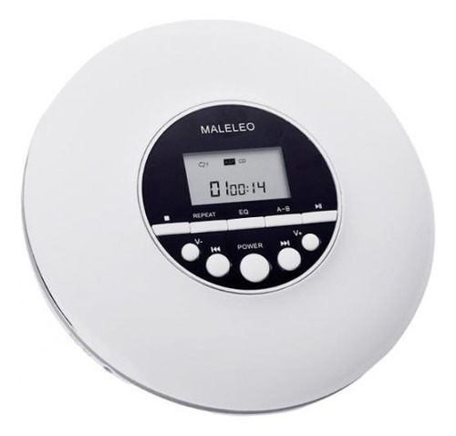 Leitor De Cd Portátil Multifuncional Leve, Durável, Branco