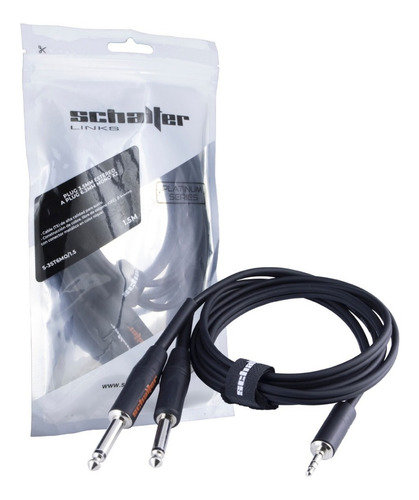 Cable Plug 3.5mm A Plug 6.3mm X2 1.5m Cobre Libre Oxigeno