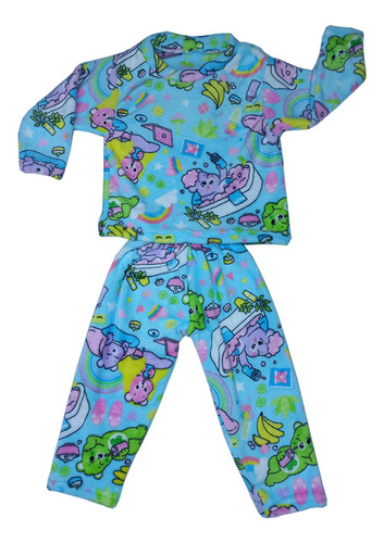 Pijama Infantil Invernal Ositos Arcoíris Turquesa