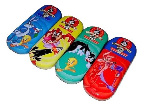 Silant. Pack X 4 Latas Looney Tunes Canopla/estuche/p Lentes