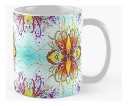 Taza Flor Exótica, Diseño Floral Botánico Inspirado En La Na