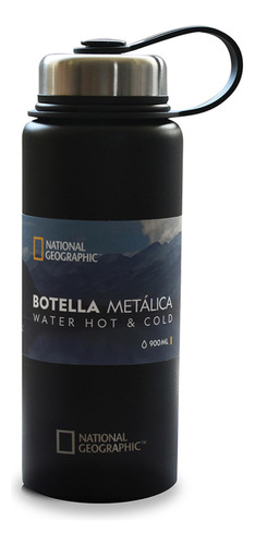 Botella Metalica Tapa Metalica National Geographic 900ml Col