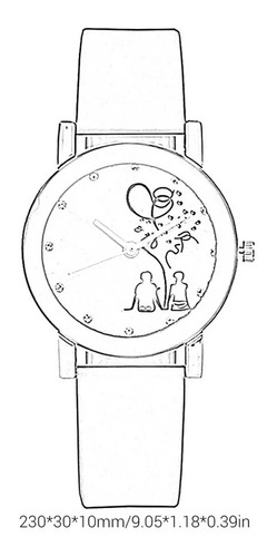Relógio Feminino Pulseira De Couro Para Todos Os Momentos