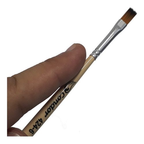 Pincel Formato Chato 424 6 Konex Ocre Condor 88650