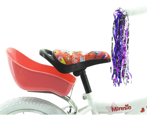 Bicicleta Infantil Para Minnie Rodado 16 Paseo Nena/niña Color Blanco Tamaño Del Cuadro 16