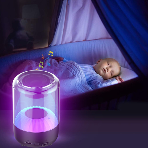 Bocina Bluetooth Portátil Altavoz Inalámbrico Con Luces Led Color Negro