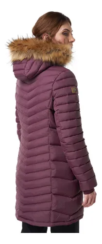 Chaqueta Mujer Lippi Quilca Down Long Hoody Jacket Burdeo I1