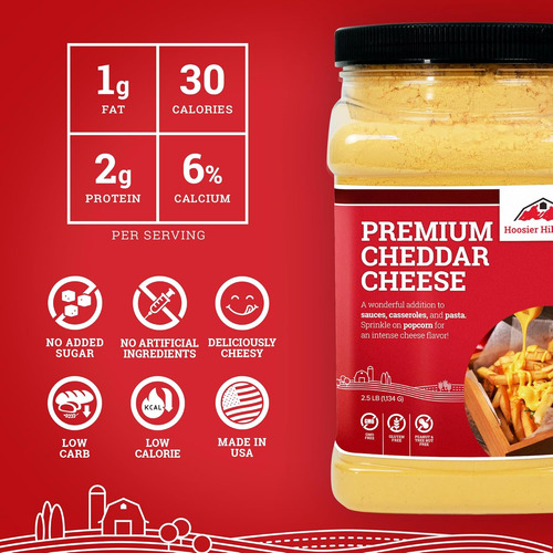 Hoosier Hill Farm Premium Queso Cheddar En Polvo, 2.5 Libras