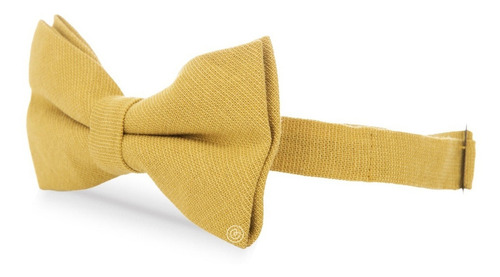 Kit De Moño, Tirantes Y Pañuelo Casual Con Piel - Grin Accs Color Amarillo Mostaza