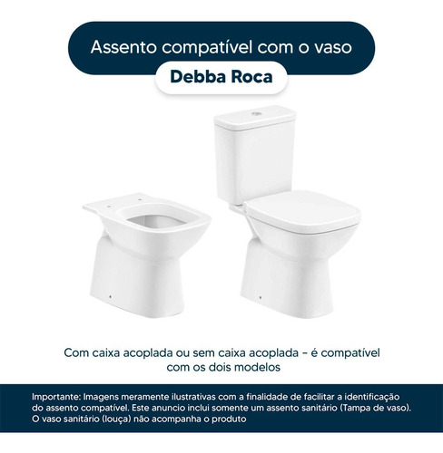 Assento Sanitário Amortecedor Debba Para Roca Ferr. Dourada