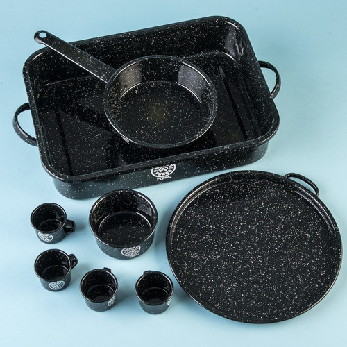 Set Para Carne Asada Humo Y Fuego Cinsa, 8 Piezas De Peltre