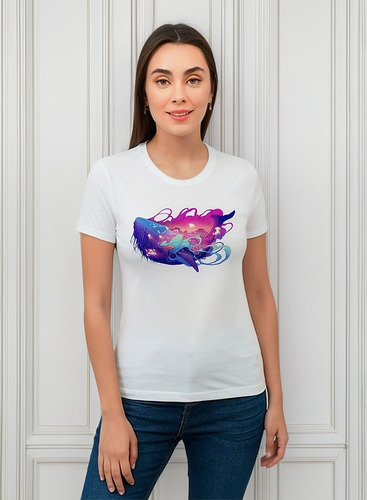 Playera Ballena Mujer Animales Diseño 1608 Playera Beloma