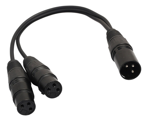 .. Cabo Adaptador De Áudio Balanceado Xlr Macho Para 2 Xlr