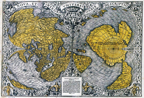 Cuadro Mapa Planisferio Mapamundi De Oronce Fine - 1531