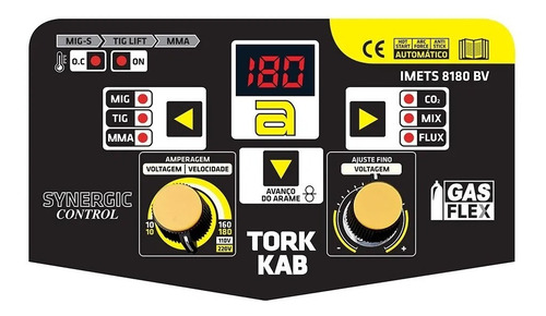 Imagem 3 de 7 de Máquina Solda Inversora Tork Mig Mma Tig 180a 3 Em 1 Bivolt
