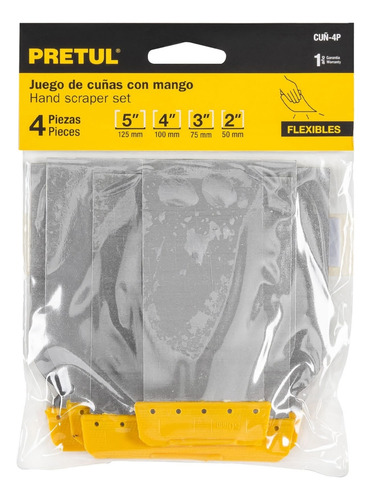 Juego De 4 Cuñas Mango Plástico Pretul