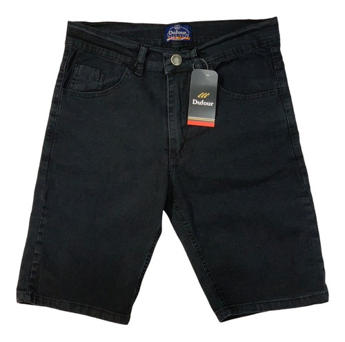 Bermuda Jean Negro Clásico Dufour