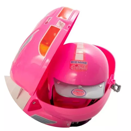 Moto Eletrica Biemme Sprint Turbo 12V Capacete Preta Girl - Maçã Verde Baby