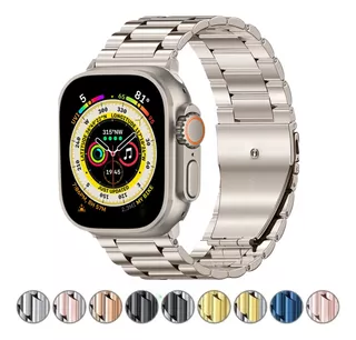 Pulseiras Em Aço Inox Elos 3 Bandas Para Apple Watch