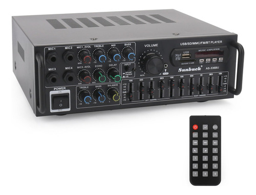 Amplificador Potencia Hi-fi Sunbuck 2000 W Con Bluetooth 5.0