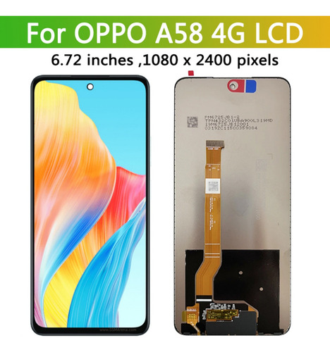 Pm Compatible Pantalla Táctil Lcd For Oppo A58 4g Cph2577