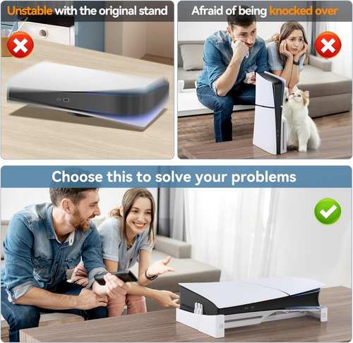 Soporte Horizontal Compatible Con Ps5 Slim/ps5 Disc Y Digita