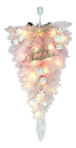 Nuevo De Navidad Artificial Al Revés Rosa Con