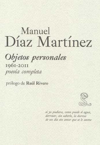 Libro Manuel Díaz Martínez. Objetos Personales 1961-2011. P