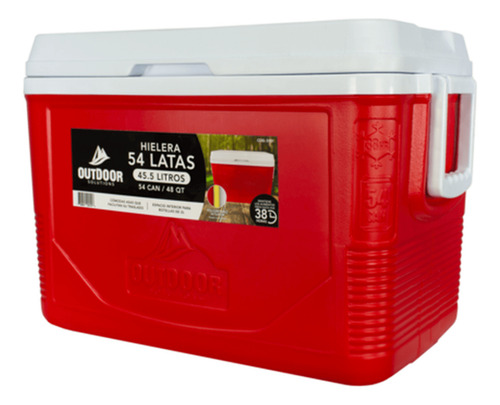 Hielera Outdoor Solutions 48 Qts Rojo 45.5 L Rojo