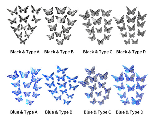 Adhesivo De Pared Con Forma De Mariposa, Pegatina De Pared,