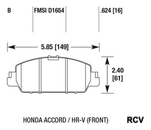 Balatas Disco  Delantera Para Honda Accord Exl V6 2016