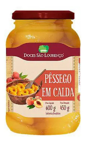 Imagem 4 de 4 de 3x Pessego Em Calda São Lourenço 600g