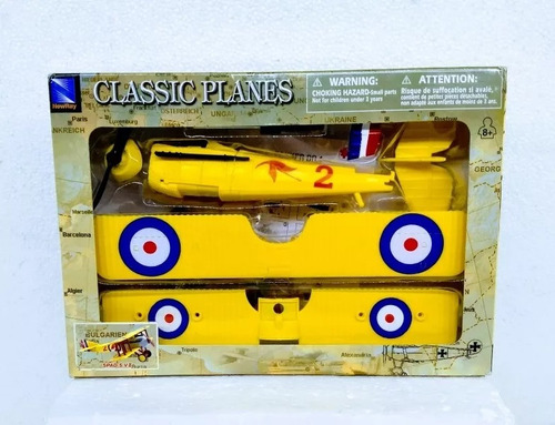 Avion Caza Alemán Biplano Spad S.vii Modelo Armable New Ray
