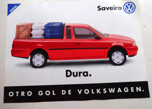 Folleto Vw Volkswagen Saveiro Gol No Manual 1998 Antiguo