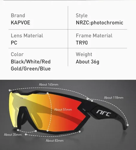 Gafas De Ciclismo Fotocrom ticas Para Montar En Bicicleta 3 Color