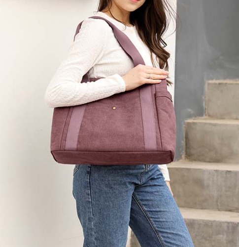 Bolsa Feminina De Ombro Em Lona De Algodão