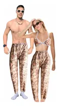 Comprar Pijama 3 Piezas Jogger Top Mujer Y Jogger Pareja
