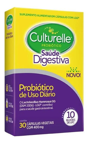Probiótico Culturelle Saúde Digestiva 30 Cápsulas Vegetais