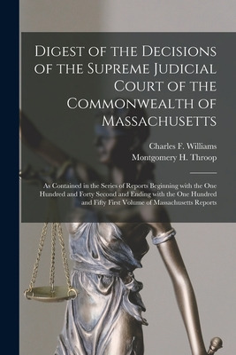 Libro Digest Of The Decisions Of The Supreme Judicial Cou...