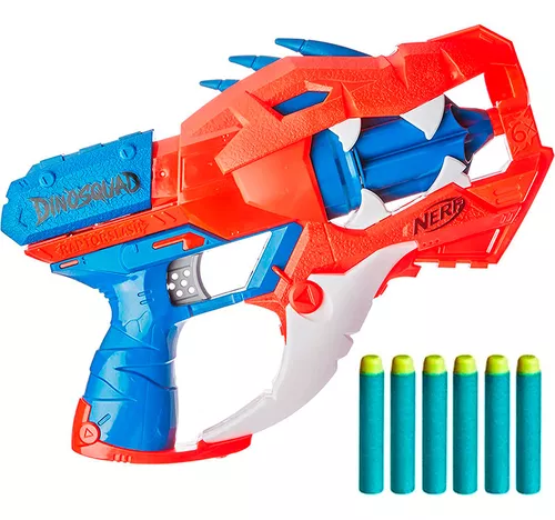 Nerf Pistola Lança 6 Dardos Arminha Brinquedo Raptor Slash