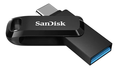 Pendrive SanDisk Ultra Dual Drive Go 128GB 3.1 Gen 1 preto e prateado