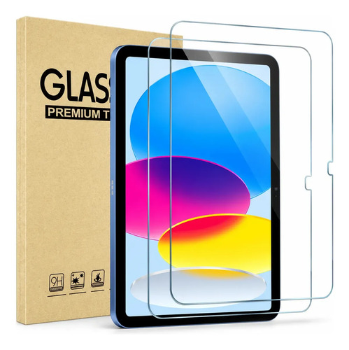 2 Micas Cristal Templado Para iPad 11 (a16) 2025 / iPad 10 Generación 10.9 Pulgadas