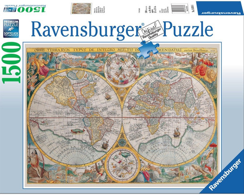 Rompecabezas Ravensburger 1500 Pzs Mapamundi Histórico