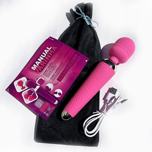 Vibrador Varinha Mágica Forte Ponto G Clitoriano Vagina Rosa